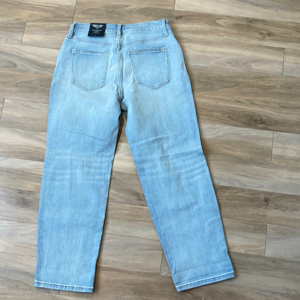 Simply Vera Vera Wang jean boyfriend crop jean distressed w authentic stretch 2 - Picture 15 of 17